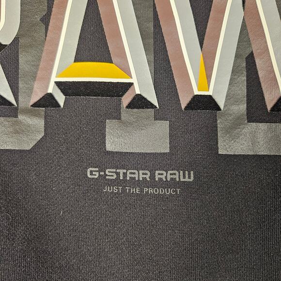 G-STAR RAW DOT Sweater Sweatshirt Mens XS Dark Black Graphic Crewneck Streetwear - Picture 5 of 15